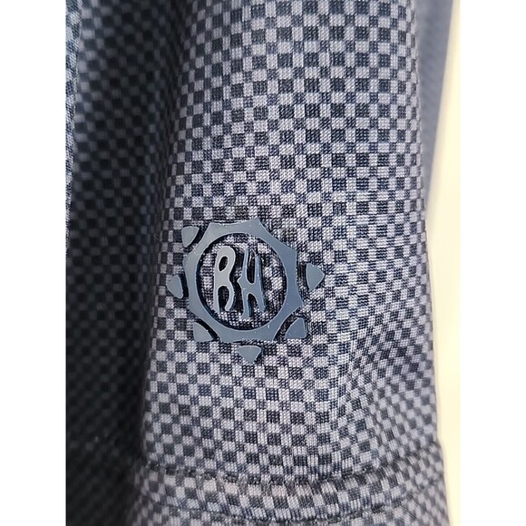 Ben Hogan Golf Polo Shirt Adult Mens Large Blue Geometric Short Sleeve - Picture 9 of 11